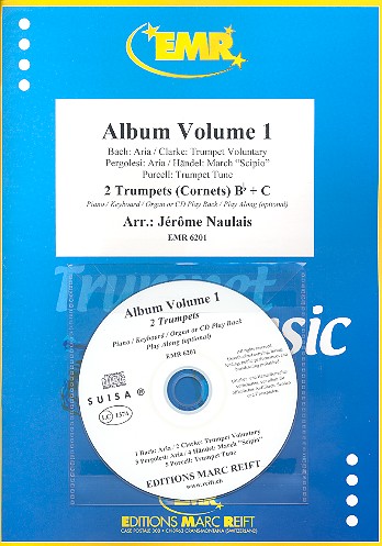 Album vol.1 (+CD) for 2 trumpets (cornets)&nbsp;&nbsp;(piano/keyboard/organ ad lib)&nbsp;&nbsp;score and parts