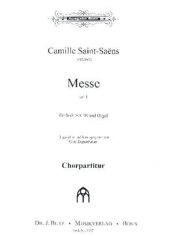 Messe op.4&nbsp;&nbsp;für Soli, gem Chor und Orgel&nbsp;&nbsp;Chorpartitur