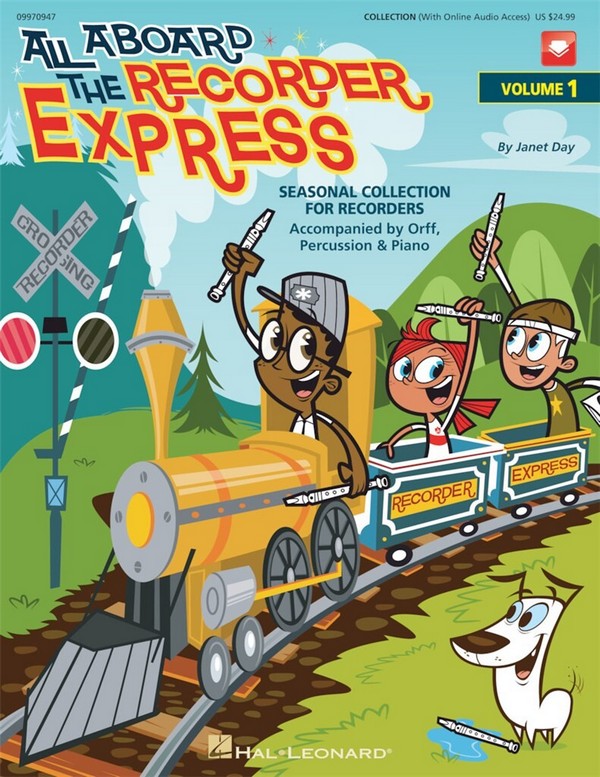 All aboard the Recorder Express (+CD)&nbsp;&nbsp;for recorders, Orff percusion and piano&nbsp;&nbsp;score