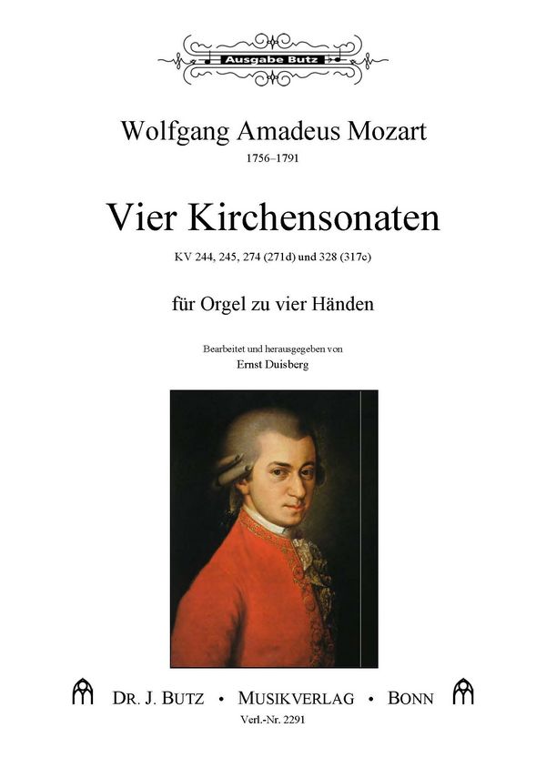 Vier Kirchensonaten&nbsp;&nbsp;für Orgel zu 4 Händen&nbsp;&nbsp;