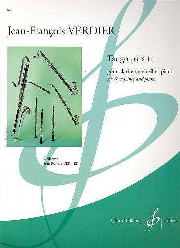 Tango para ti pour clarinette et piano&nbsp;&nbsp;&nbsp;&nbsp;