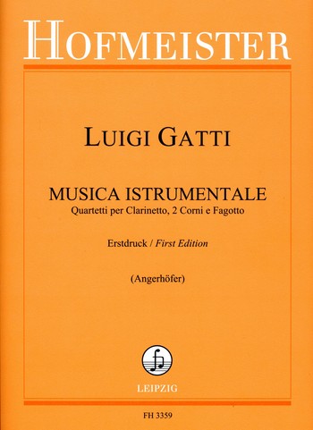 Musica instrumentale für Klarinette,&nbsp;&nbsp;2 Hörner und Fagott&nbsp;&nbsp;Partitur und Stimmen