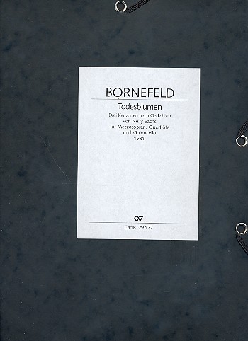 Todesblumen für Mezzosopran,  Flöte und Violoncello  Partitur