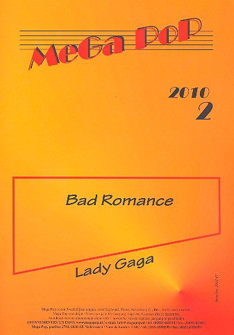 Bad Romance:  Einzelausgabe für Klavier mit Text  