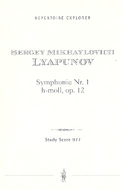 Sinfonie h-Moll Nr.1 op.12 für Orchester  Studienpartitur  