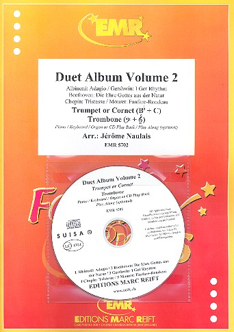 Duet Album vol.2 (+CD) for trumpet (cornet)&nbsp;&nbsp;and trombone (piano/keyboard/organ ad lib)&nbsp;&nbsp;2 scores