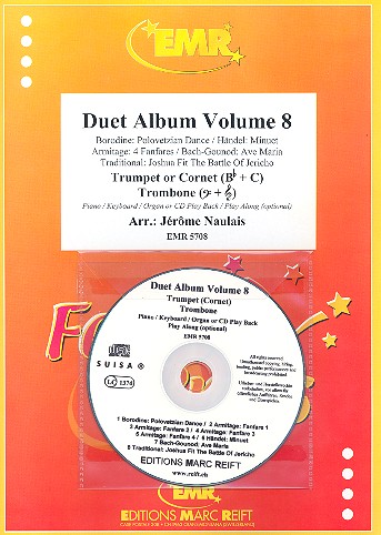 Duet Album vol.8 (+CD) for trumpet (cornet)&nbsp;&nbsp;and trombone (piano/keyboard/organ ad lib)&nbsp;&nbsp;2 scores