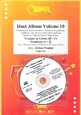 Duet Album vol.10 (+CD) for trumpet (cornet)&nbsp;&nbsp;and trombone (piano/keyboard/organ ad lib)&nbsp;&nbsp;2 scores