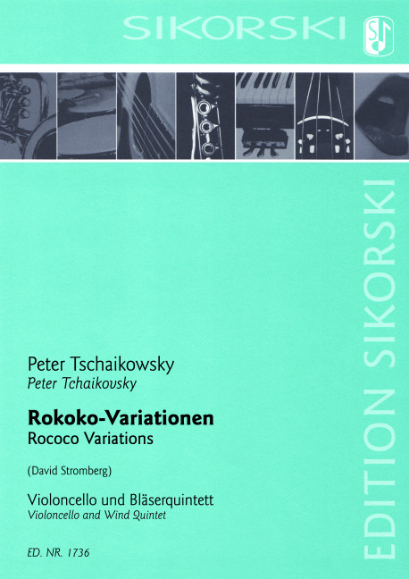 Rokoko-Variationen op.33 für Violoncello,&nbsp;&nbsp;Flöte, Oboe, Klarinette, Horn und Fagott&nbsp;&nbsp;Partitur und Stimmen