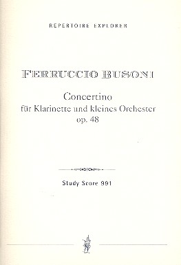 Concertino op. 48 für Klarinette und kleines  Orchester  Studienpartitur