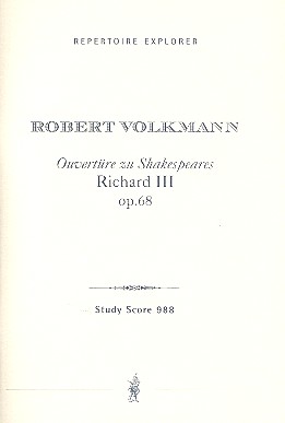 Overtüre zu Shakespears Richard III op.68  für Orchester  Studienpartitur