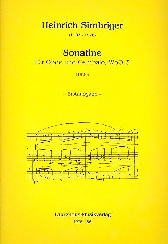 Sonatine WoO3 für Oboe und Cembalo    