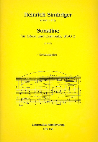 Sonatine WoO3 für Oboe und Cembalo    