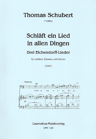 Schläft ein Lied in allen Dingen  für Gesang (mittel) und Klavier  