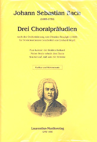 3 Choralpräludien  für Streichorchester  Partitur und Stimmenset (5-5-4-3-2)