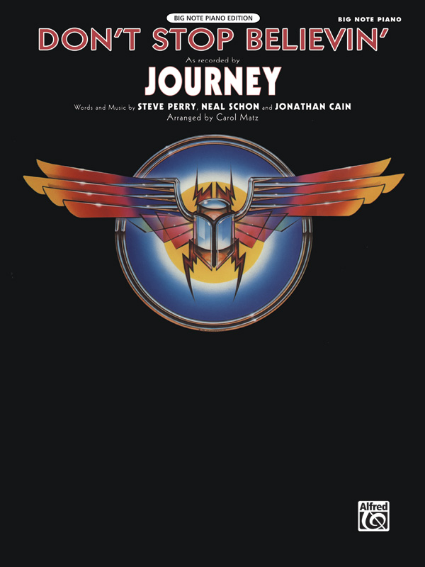 Don't stop Believin': for big note piano  (vocal/guitar)  
