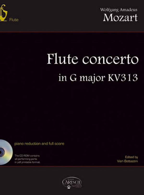 Flute Concerto g major KV313 (+CD-Rom)&nbsp;&nbsp;piano reduction and&nbsp;&nbsp;full score
