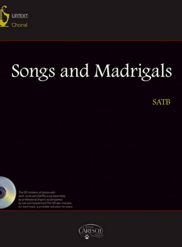 Songs and Madrigals (+CD-Rom)&nbsp;&nbsp;for mixed chorus a cappella&nbsp;&nbsp;score