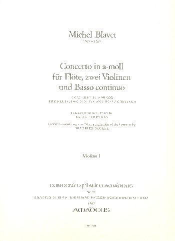 Concerto a-Moll für Flöte,  2 Violinen und Bc  Violine 1