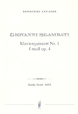 Quintett f-Moll Nr.1 op.4 für Klavier,  2 Violinen, Viola und Violoncello  Studienpartitur (1866)