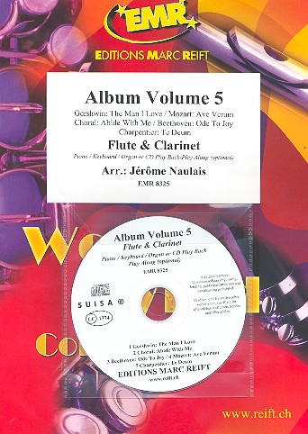 Album vol.5 (+CD) for flute and clarinet&nbsp;&nbsp;(piano/keyboard/organ ad lib)&nbsp;&nbsp;2 scores