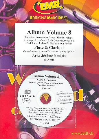 Album vol.8 (+CD) for flute and clarinet&nbsp;&nbsp;(piano/keyboard/organ ad lib)&nbsp;&nbsp;2 scores