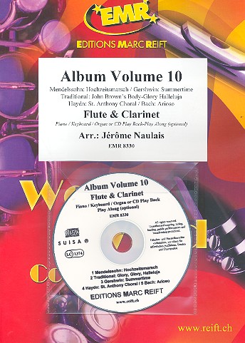 Album vol.10 (+CD) for flute and clarinet&nbsp;&nbsp;(piano/keyboard/organ ad lib)&nbsp;&nbsp;2 scores