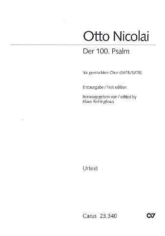 Der 100. Psalm  für gem Chor a cappella  Partitur