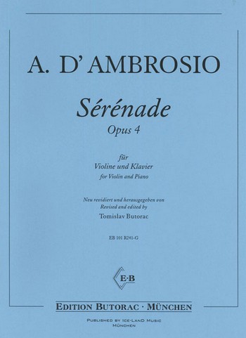 Sérénade op.4&nbsp;&nbsp;für Violine und Klavier&nbsp;&nbsp;