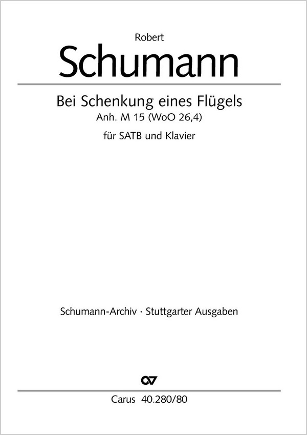 Bei Schenkung eines Flügels WoO26,4&nbsp;&nbsp;für gem Chor und Klavier&nbsp;&nbsp;Partitur