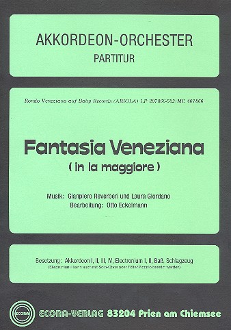 Fantasia Veneziana A-Dur für  Akkordeonorchester  Partitur