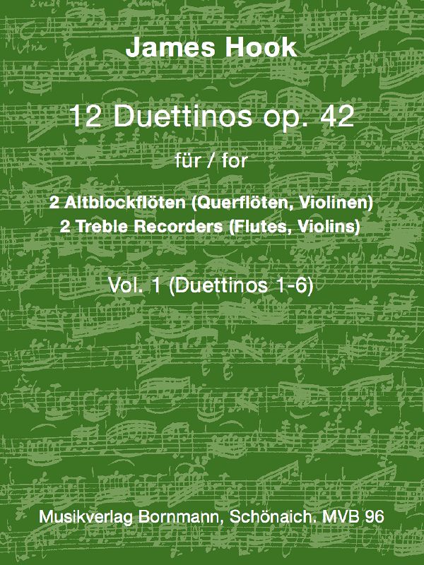 12 Duettinos op.42 Band 1 (Nr.1-6)  für 2 Altblockflöten (Flöten, Violinen)  Spielpartitur