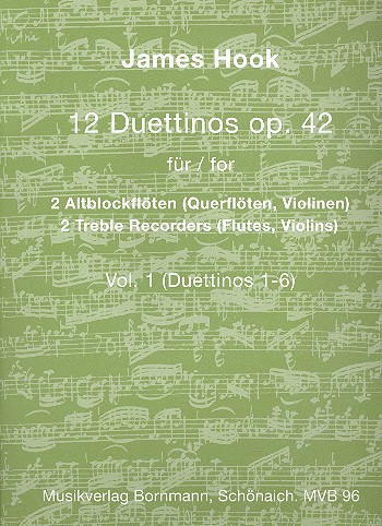 12 Duettinos op.42 Band 1 (Nr.1-6)  für 2 Altblockflöten (Flöten, Violinen)  Spielpartitur