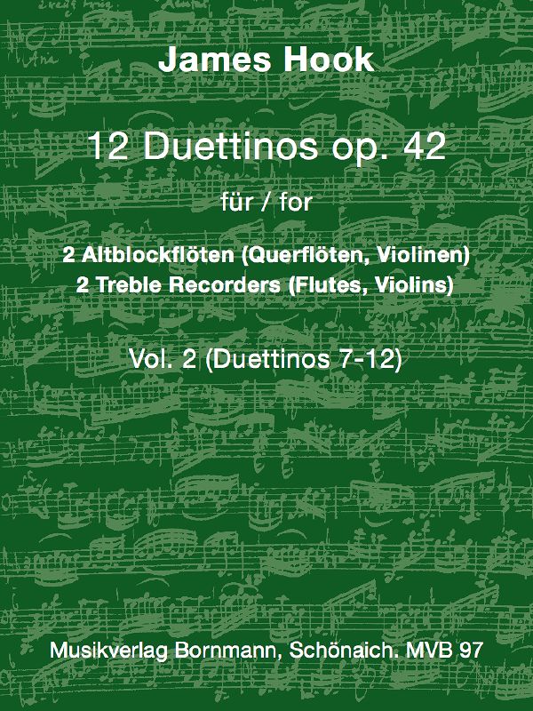 12 Duettinos op.42 Band 2 (Nr.7-12)  für 2 Altblockflöten (Flöten, Violinen)  Spielpartitur