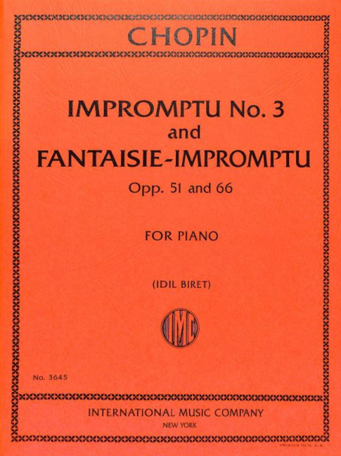 Impromptu no.3 and Fantaisie-Impromptu opp.51 and 66  for piano  