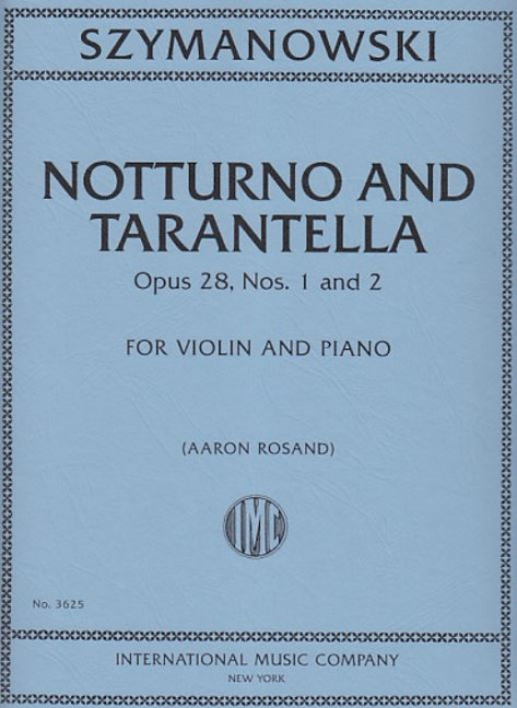 Notturno and Tarantella op.28 nos.1+2&nbsp;&nbsp;for violin and piano&nbsp;&nbsp;