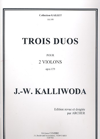 3 Duos op.179 pour 2 violons  parties  
