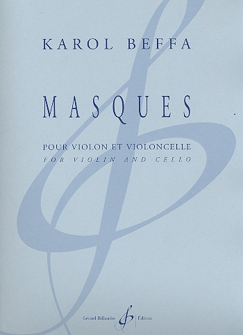 Masques&nbsp;&nbsp;pour violon et violoncelle&nbsp;&nbsp;2 partitions