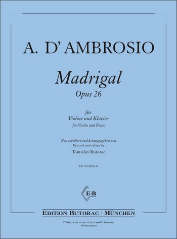 Madrigal op.26&nbsp;&nbsp;für Violine und Klavier&nbsp;&nbsp;