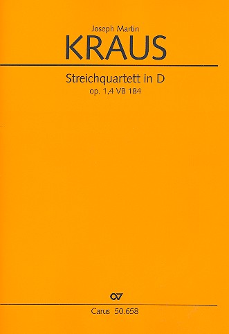 Streichquartett D-Dur op.1,4 VB184&nbsp;&nbsp;Partitur+Stimmen&nbsp;&nbsp;
