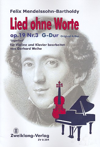 Lied ohne Worte G-Dur op.19,3&nbsp;&nbsp;für Violine und Klavier&nbsp;&nbsp;