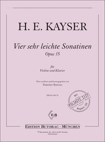 4 sehr leichte Sonatinen op.35 (+2 CD's)  für Violine und Klavier  