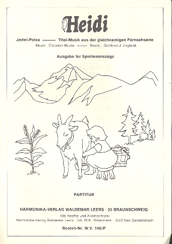 Heidi   für Spielmannszug  Partitur