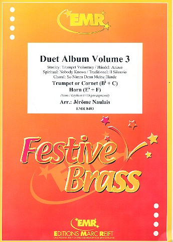 Duet Album vol.3 for trumpet (cornet)&nbsp;&nbsp;and horn (piano/keyboard/organ ad lib)&nbsp;&nbsp;score and parts