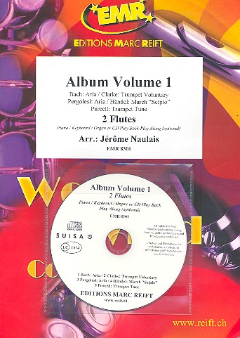 Album vol.1 (+CD)&nbsp;&nbsp;for 2 flutes (piano/keyboard/organ ad lib)&nbsp;&nbsp;2 scores