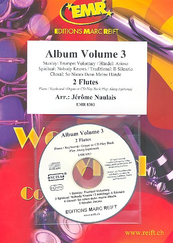 Album vol.3 (+CD) for 2 flutes&nbsp;&nbsp;(piano/keyboard/organ ad lib)&nbsp;&nbsp;2 scores
