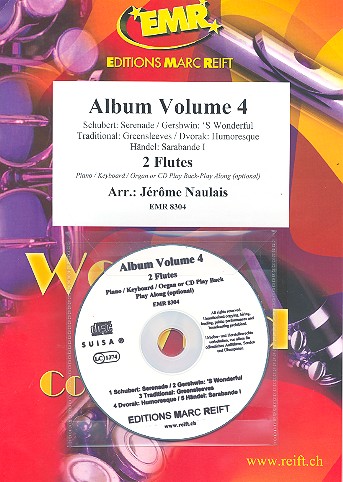 Album vol.4 (+CD) for 2 flutes&nbsp;&nbsp;(piano/keyboard/organ ad lib)&nbsp;&nbsp;2 scores