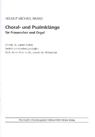 Choral- und Psalmklänge&nbsp;&nbsp;für Frauenchor und Orgel&nbsp;&nbsp;Partitur