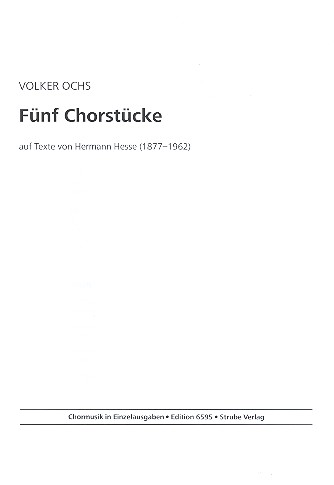 5 Chorstücke für gem Chor a cappella&nbsp;&nbsp;Partitur&nbsp;&nbsp;