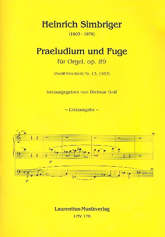 Präludium und Fuge op.89  für Orgel  